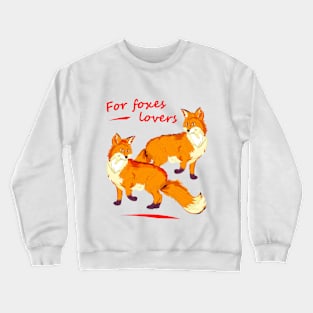 Cute red foxes Crewneck Sweatshirt